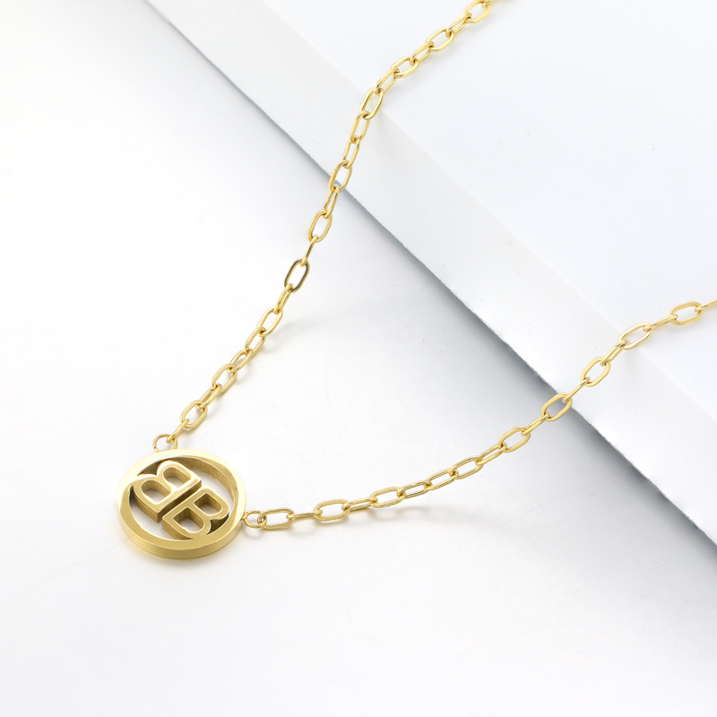 stainless steel necklace	custom necklace	pendants for necklace	initial necklace	18k gold necklace	personalized necklace	necklaces for women wholesale	engraved necklace