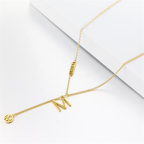 stainless steel necklace	custom necklace	pendants for necklace	initial necklace	19k gold necklace	personalized necklace	necklaces for women wholesale	engraved necklace