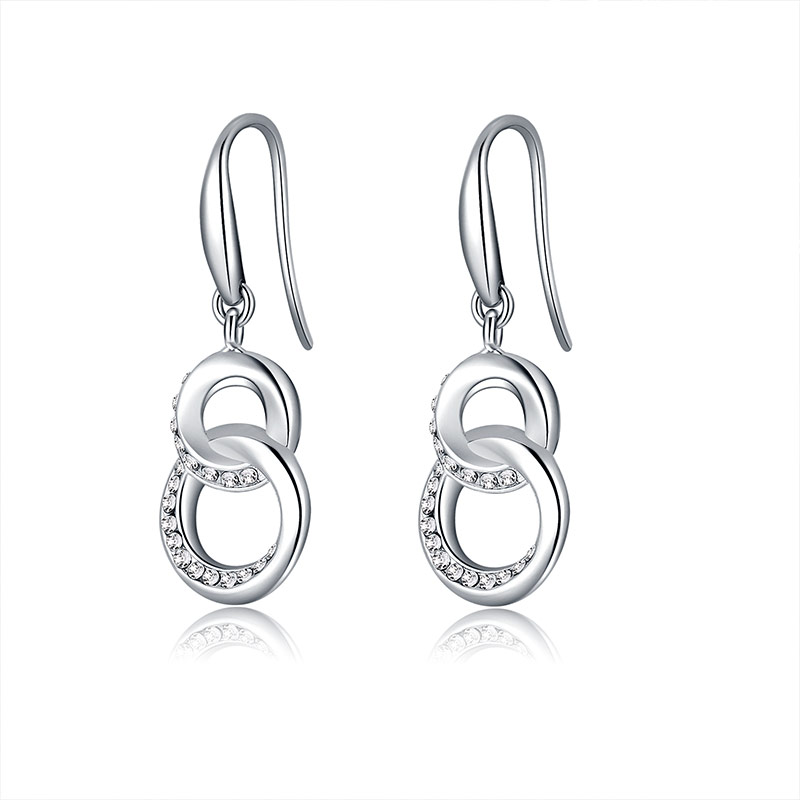fashion stainless steel crystals earrings