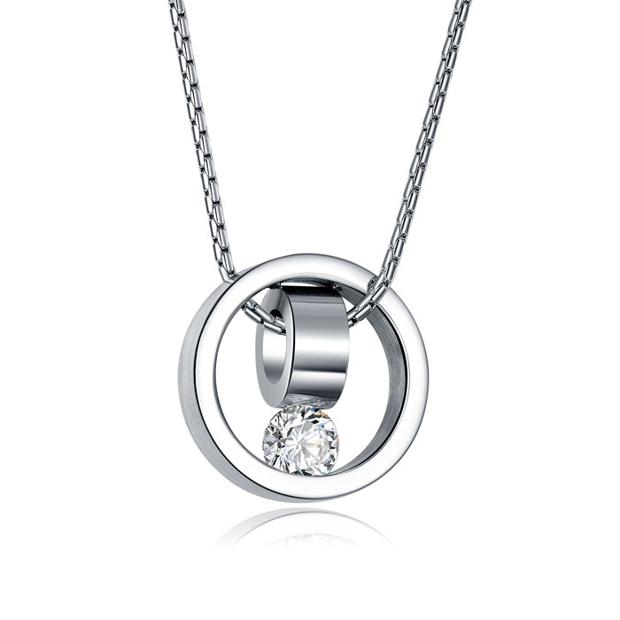 Women Stainless Steel Necklace Crystal Pendant Manufacturer