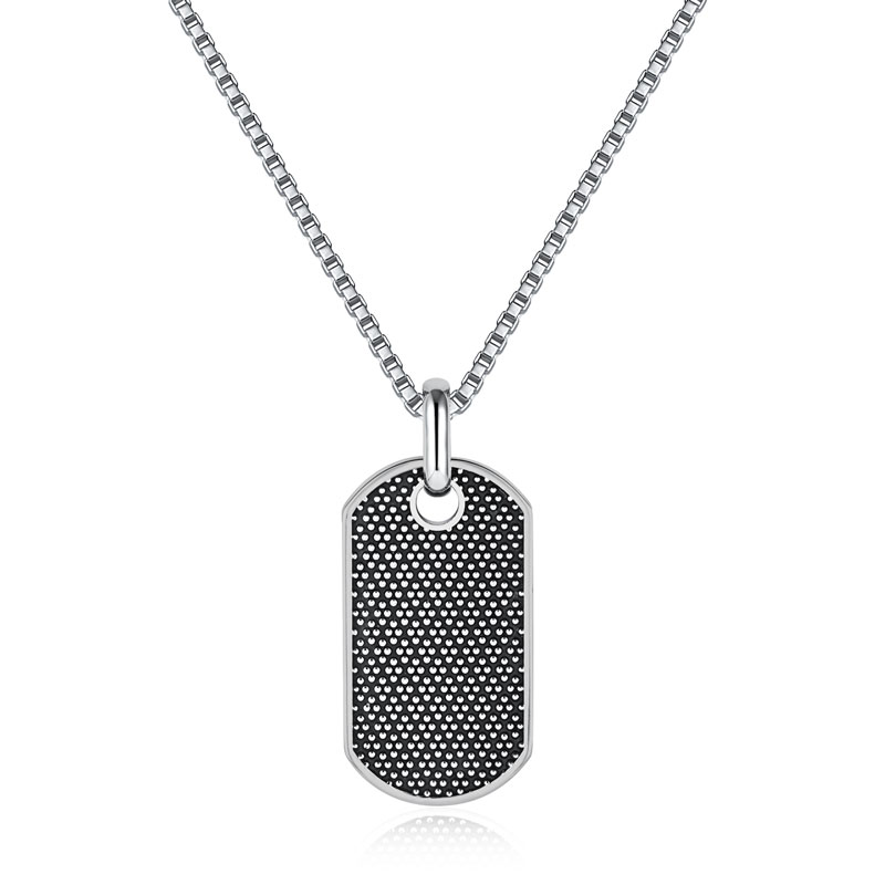 Metal Square Black Pendant Necklaces Wholesale Jewelry for Men