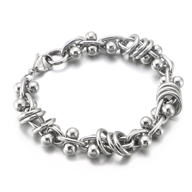 Silver Stainless Steel Link Chain Bracelet Jewelry
