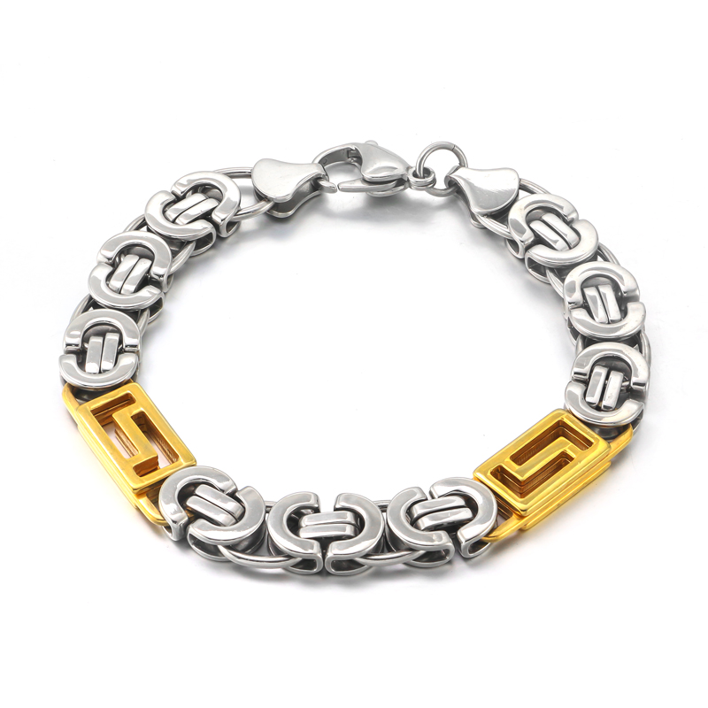 Personalized Stainless Steel 18k Gold Bracelet Jewelry for Men